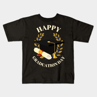 Happy Graduation Day Graduate College Student Fun Kids T-Shirt